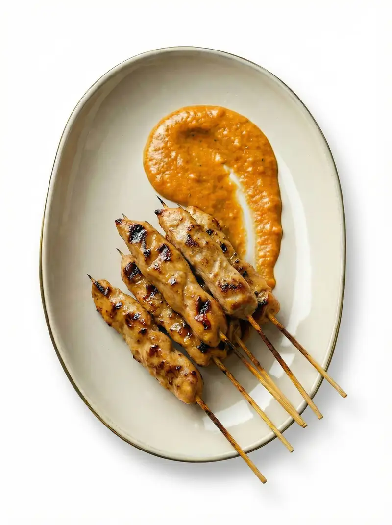 Chicken Satay with Peanut Sauce